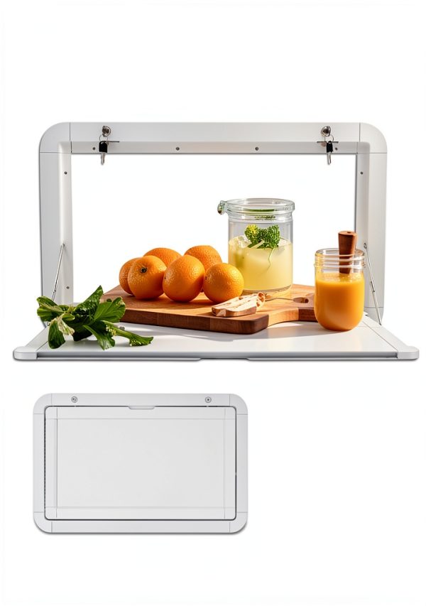 Folding RV Table Ritabiity Aluminum Modern White-1