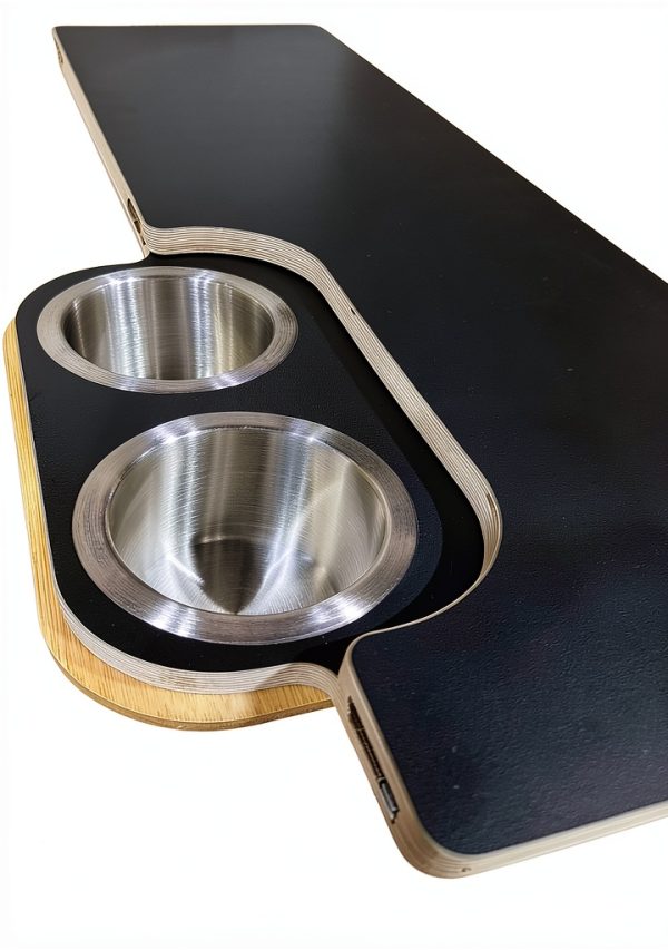RV Table BKICKI Universal Black Stainless Steel & Wood Foldable Table-2