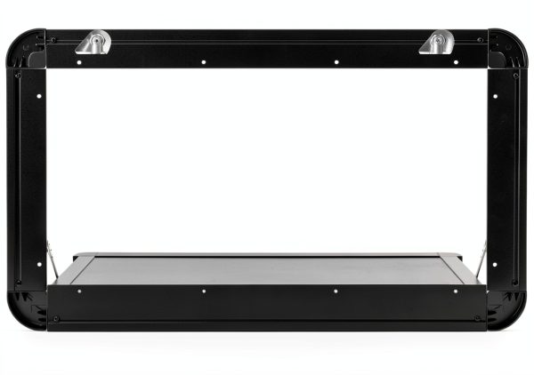 Foldable RV Table DUTTIETY Aluminum Black 31.5 x 17.72 Inch JJ9YB-LX-4