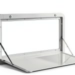 BENTFL Folding RV Table White 31.5 x 17.7 in Aluminum Dining-0