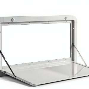 BENTFL Folding RV Table White 31.5 x 17.7 in Aluminum Dining-0