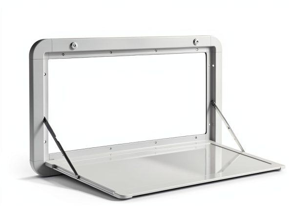 BENTFL Folding RV Table White 31.5 x 17.7 in Aluminum Dining-0