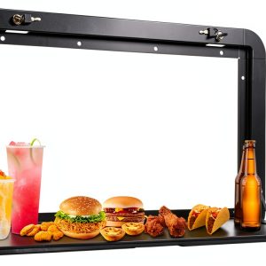 ZUANYAN RV Foldable Table Black Aluminum 31.5" x 17.72" Outdoor-0