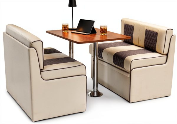 Qualitex Monument RV Dinette with Blanco Table Bisque Light Antelope-1