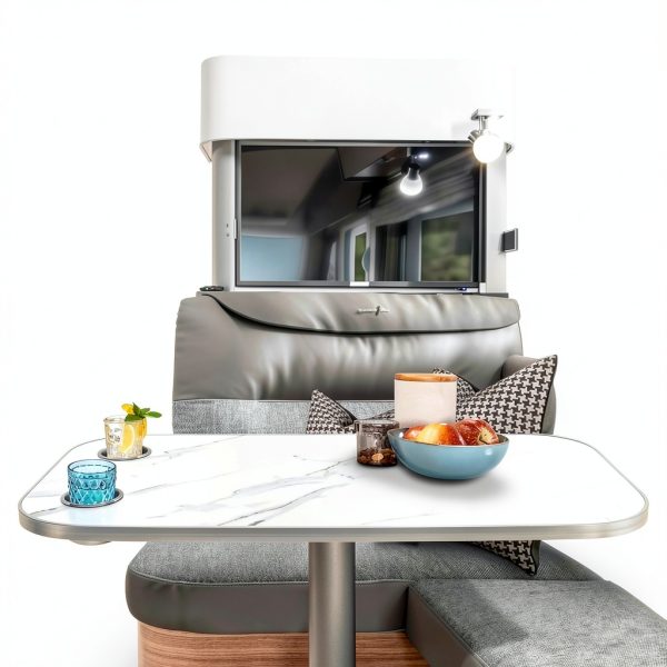 RV Table HWHongRV Dining with Engineered Wood Top White 31 Inch-1
