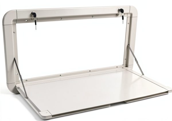 RV Folding Table YUYANSHOP Aluminum Foldable 31x18 White-0