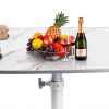 RV Table HWHongRV Dining with Engineered Wood Top White 31 Inch-6