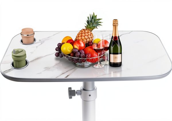 RV Table HWHongRV Dining with Engineered Wood Top White 31 Inch-6