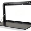 RV Foldable Table DNYSYSJ Aluminum Alloy 31.5x17.7in Black Portable-3