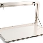 Venionwa Wall Mounted RV Folding Table White Aluminum 31.5" x 17.7"-0