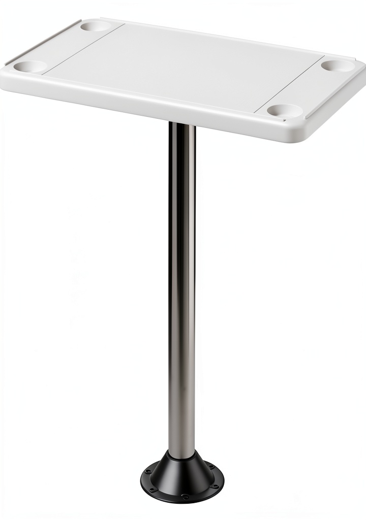 Installing Detmar Marine RV Table Ivory Removable Rectangular Flush Mount in an RV cabin