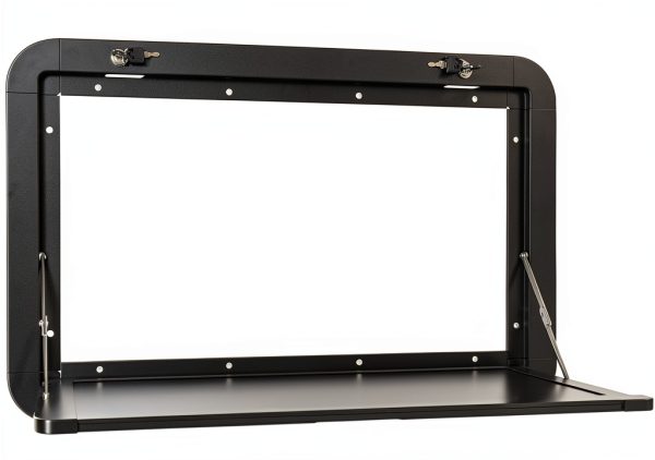 ZUANYAN RV Foldable Table Black Aluminum 31.5" x 17.72" Outdoor-5