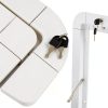 Venionwa Wall Mounted RV Folding Table White Aluminum 31.5" x 17.7"-6