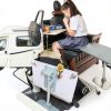 HIYOUGO Foldable Tray Table Black 60x30cm RV Desk Height Adjustable-5