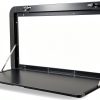 Foldable RV Table DUTTIETY Aluminum Black 31.5 x 17.72 Inch JJ9YB-LX-3