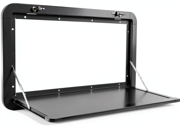 NEATOOM RV Foldable Table DMOPV Black Aluminum 27x14 Inch 55lb-0