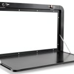 Foldable RV Table DUTTIETY Aluminum Black 31.5 x 17.72 Inch JJ9YB-LX-0