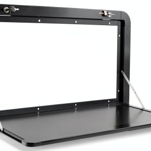 Foldable RV Table DUTTIETY Aluminum Black 31.5 x 17.72 Inch JJ9YB-LX-0