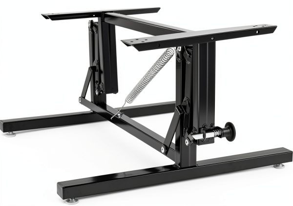 RecPro Folding Table Leg Black Alloy Steel Modern Design RP-FTL-BK-1