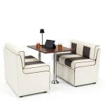 Qualitex Monument RV Dinette with Blanco Table Bisque Light Antelope-0