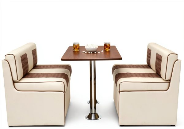 Qualitex Monument RV Dinette with Blanco Table Bisque Light Antelope-2