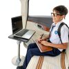 HIYOUGO Foldable Tray Table Black 60x30cm RV Desk Height Adjustable-1