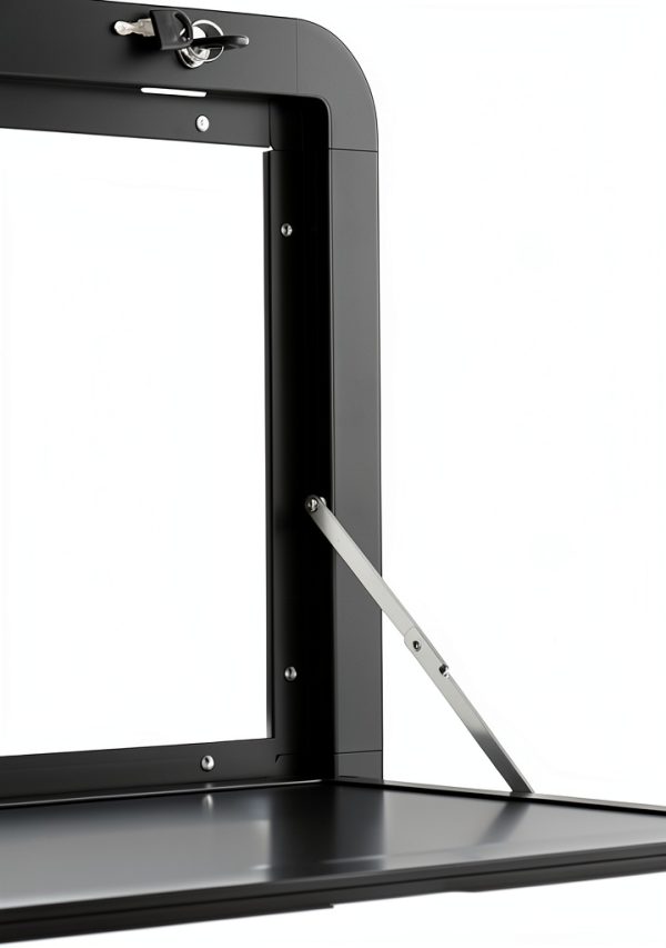 Foldable RV Table DUTTIETY Aluminum Black 31.5 x 17.72 Inch JJ9YB-LX-6