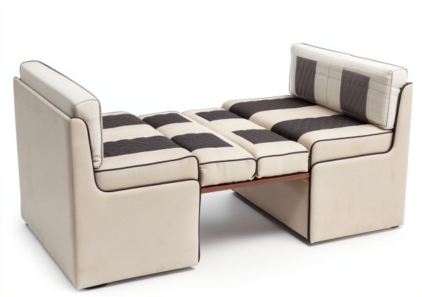 Qualitex Monument RV Dinette with Blanco Table Bisque Light Antelope-4