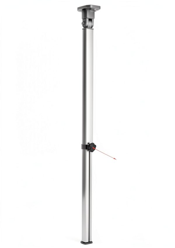 Acouto RV Folding Table Leg Silver 560‑930mm Telescopic Support-4