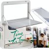 BENTFL Folding RV Table White 31.5 x 17.7 in Aluminum Dining-3