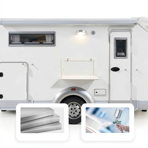 RV Folding Table YUYANSHOP Aluminum Foldable 31x18 White-4