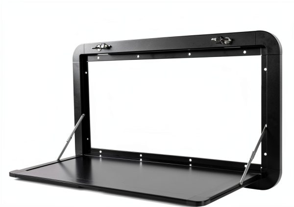 ZUANYAN RV Foldable Table Black Aluminum 31.5" x 17.72" Outdoor-4
