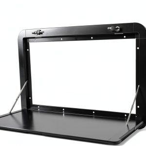 Ongniong Foldable RV Dinette Table Black Aluminum 31.5x17.7in-0