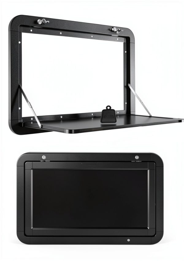 NEATOOM RV Foldable Table DMOPV Black Aluminum 27x14 Inch 55lb-2