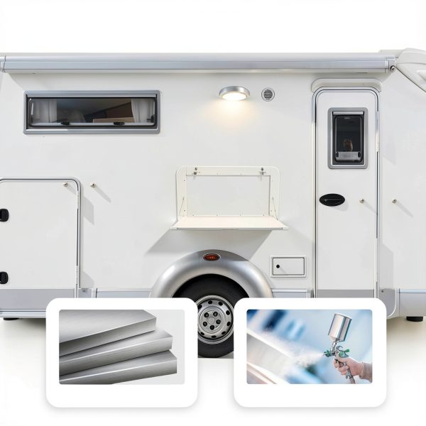 Venionwa Wall Mounted RV Folding Table White Aluminum 31.5" x 17.7"-2