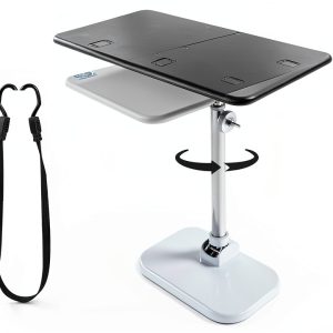 HIYOUGO Foldable Tray Table Black 60x30cm RV Desk Height Adjustable-0