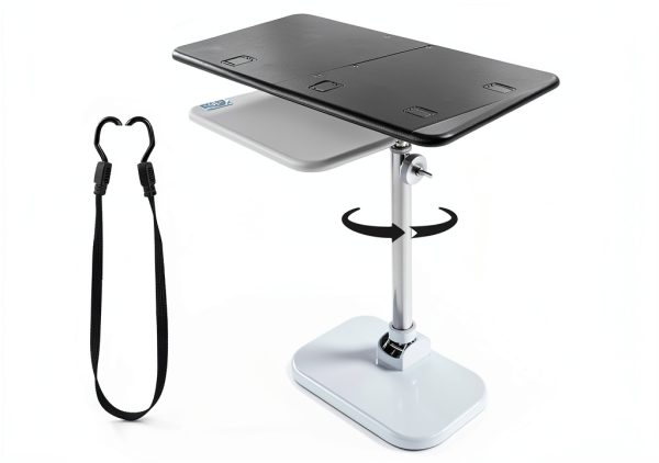 HIYOUGO Foldable Tray Table Black 60x30cm RV Desk Height Adjustable-0