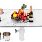 RV Table HWHongRV Dining with Engineered Wood Top White 31 Inch-0