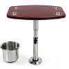 SBPKMARSCT Adjustable RV Table with Oak Top Brown 23.62x14.96in-1