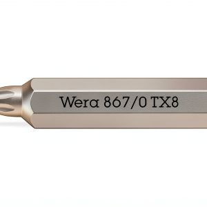 Wera 867 Micro Bits TX 8 X 30MM Screwdriver Bit Multicolour Hex Shank-0