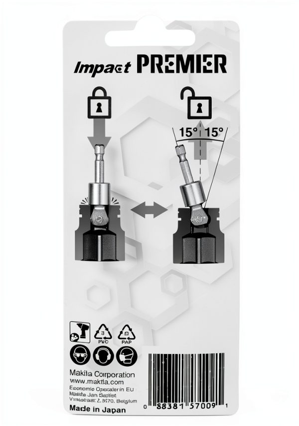 Makita Impact Premier Tilt SKT Adapter ½” Drill Bit 50mm Alloy Steel-3