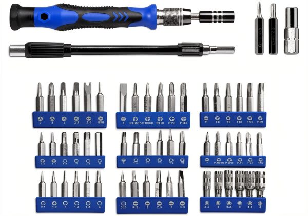 Precision Screwdriver Set 60-in-1 Hautton Magnetic Steel Blue-1