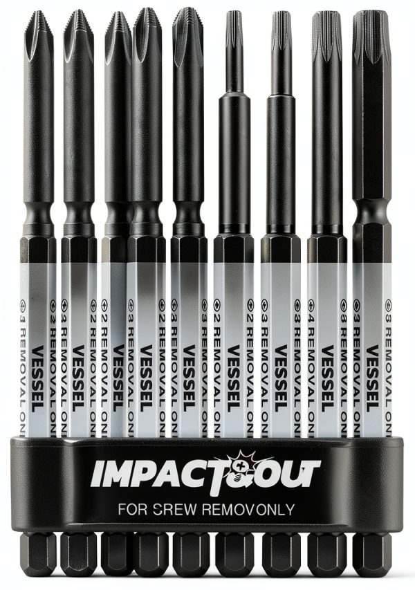VESSEL Impact Out Screw Removing Bit 8 Piece Hex Set-2