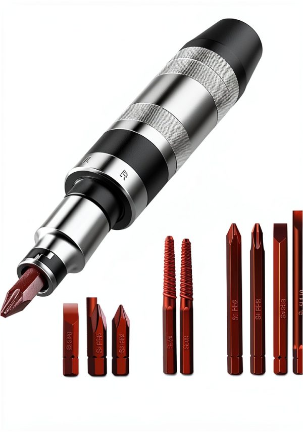 12 PCS Manual Impact Driver JEEJINYAN Steel Bit Set with Extractor-1