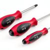 TEKTON Phillips Screwdriver Set 4 Inch Shank 4 Piece #0-#3 Red-1