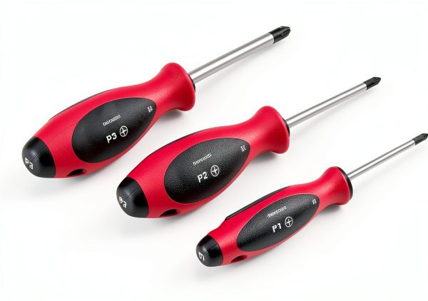 TEKTON Phillips Screwdriver Set 4 Inch Shank 4 Piece #0-#3 Red-1