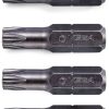 VEGA T25 TORX Security Star Bits 1/4" Hex Shank Professional Pack of 4-0