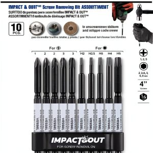 VESSEL Impact Out Screw Removing Bit 8 Piece Hex Set-0