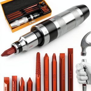 12 PCS Manual Impact Driver JEEJINYAN Steel Bit Set with Extractor-0